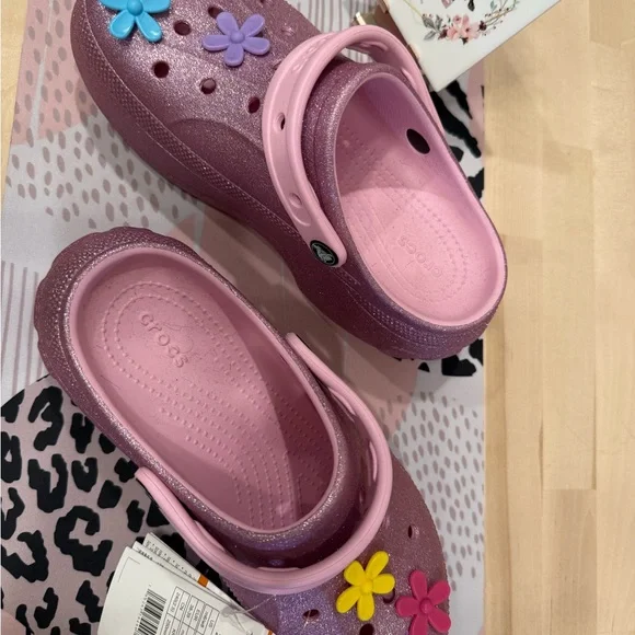 CROCS Bella Glitter Clog in Sparkling Pink - Picture 8 of 11